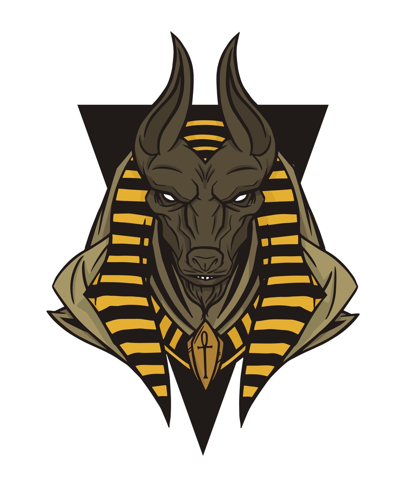 Anubis Egyptian Sticker Ancient Antiquity Dog Pharaoh King Civilization (5 Inch)