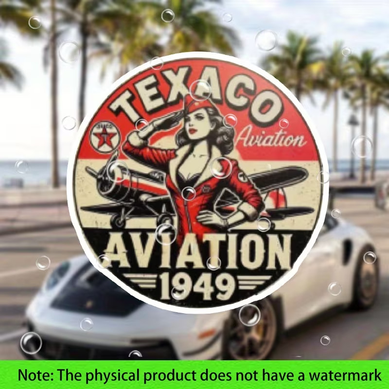 Vintage Texaco Aviation 1949 Retro Aviation Sticker Decal Aviation Accessories