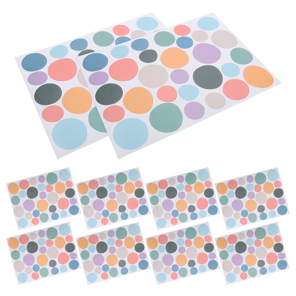 10 Pcs Colorful Irregular Dot Wall Decals Boho Style Stickers for Nursery Room