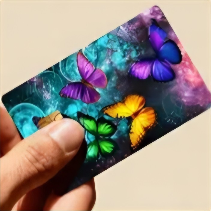 Colorful Butterfly Design Debit Credit Bank Card Skin Sticker NEW