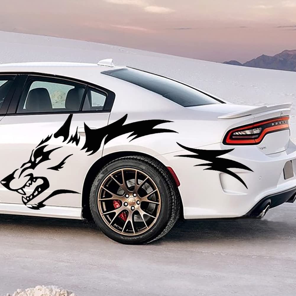 AuMoHall 1 Set Running Wolf Graphics Car Body Sticker Self-Adhesive Wolf Deca…