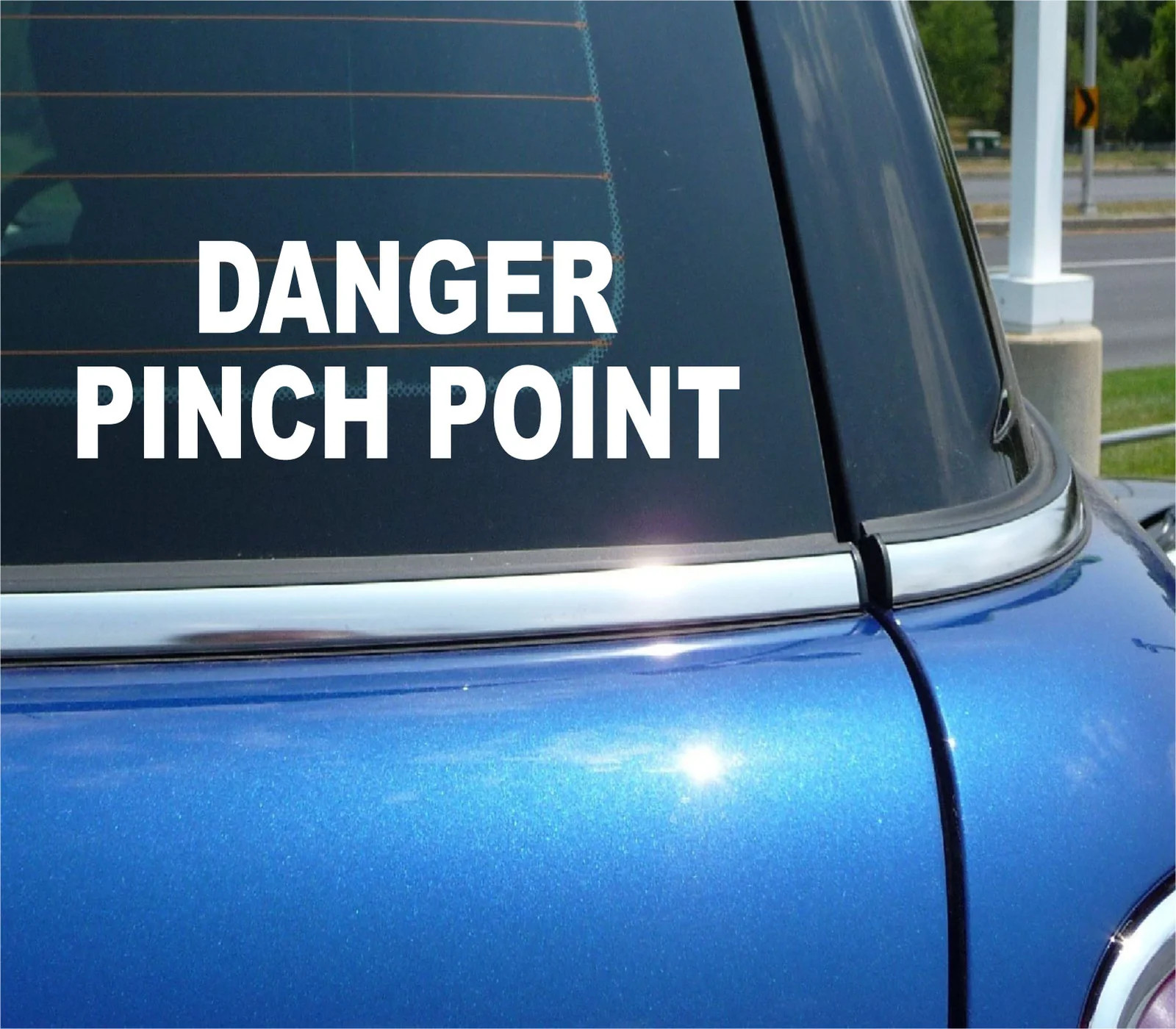 DANGER PINCH POINT STICKER DECAL WINDOW INDUSTRIAL TOOL EQUIPMENT INJURY