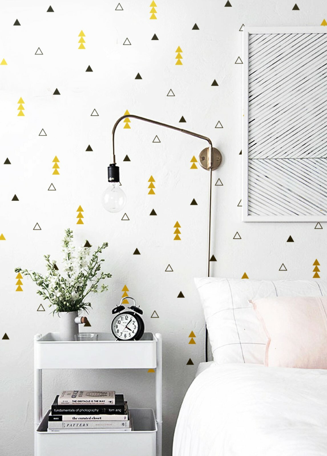 Triangle Wall Decals, Triangle Sticker, Scandinavian Decor, Nursery Decals ga403
