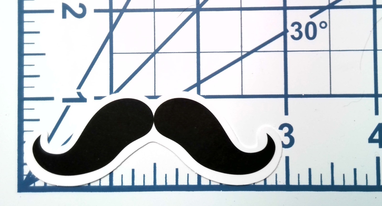 Classic Mustache Black Funny Hipster Vinyl Sticker Decal Die Cut Handlebar