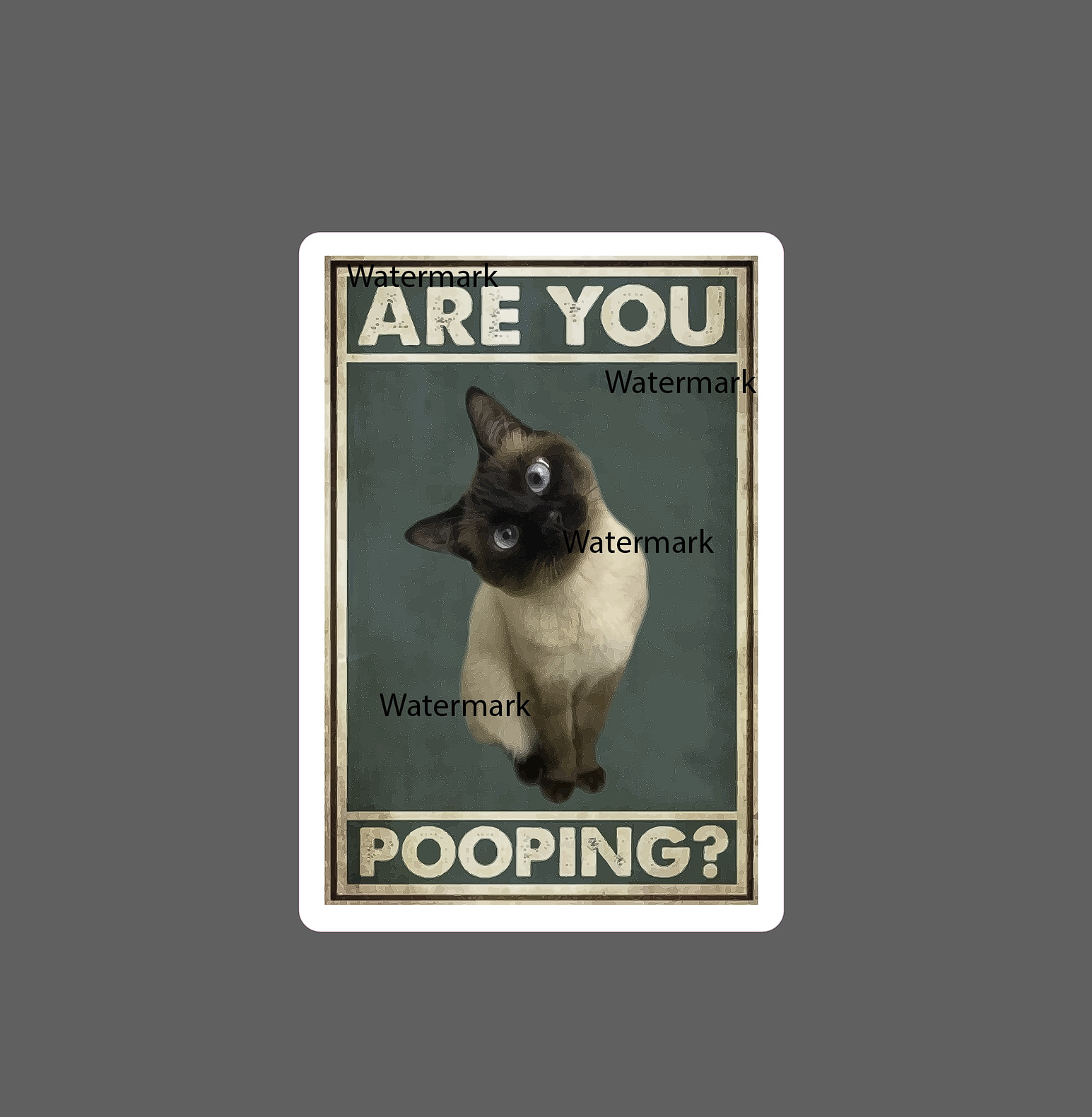 Are You Pooping Sticker Cat Curiosity NEW – Buy Any 4 For $1.75 EACH Storewide!