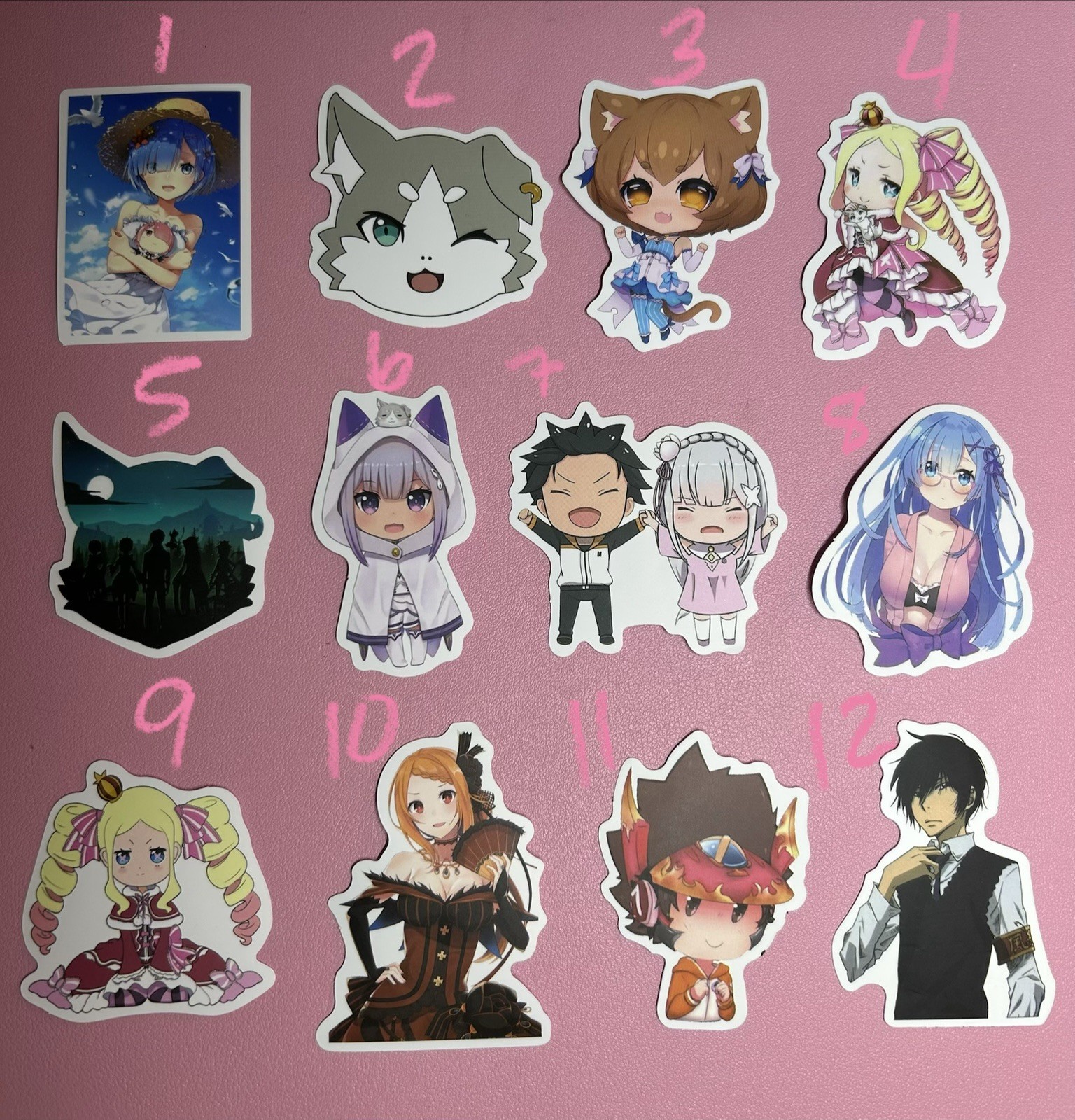 Re: Zero , No Game No Life And More Anime Stickers
