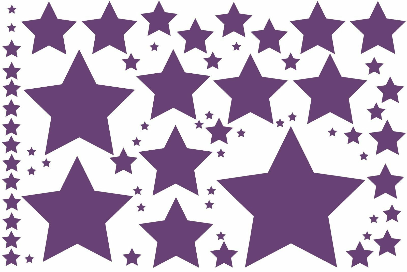 Rapid Vinyl 69 Random Various Sized Star Vinyl Decal Stickers Removable