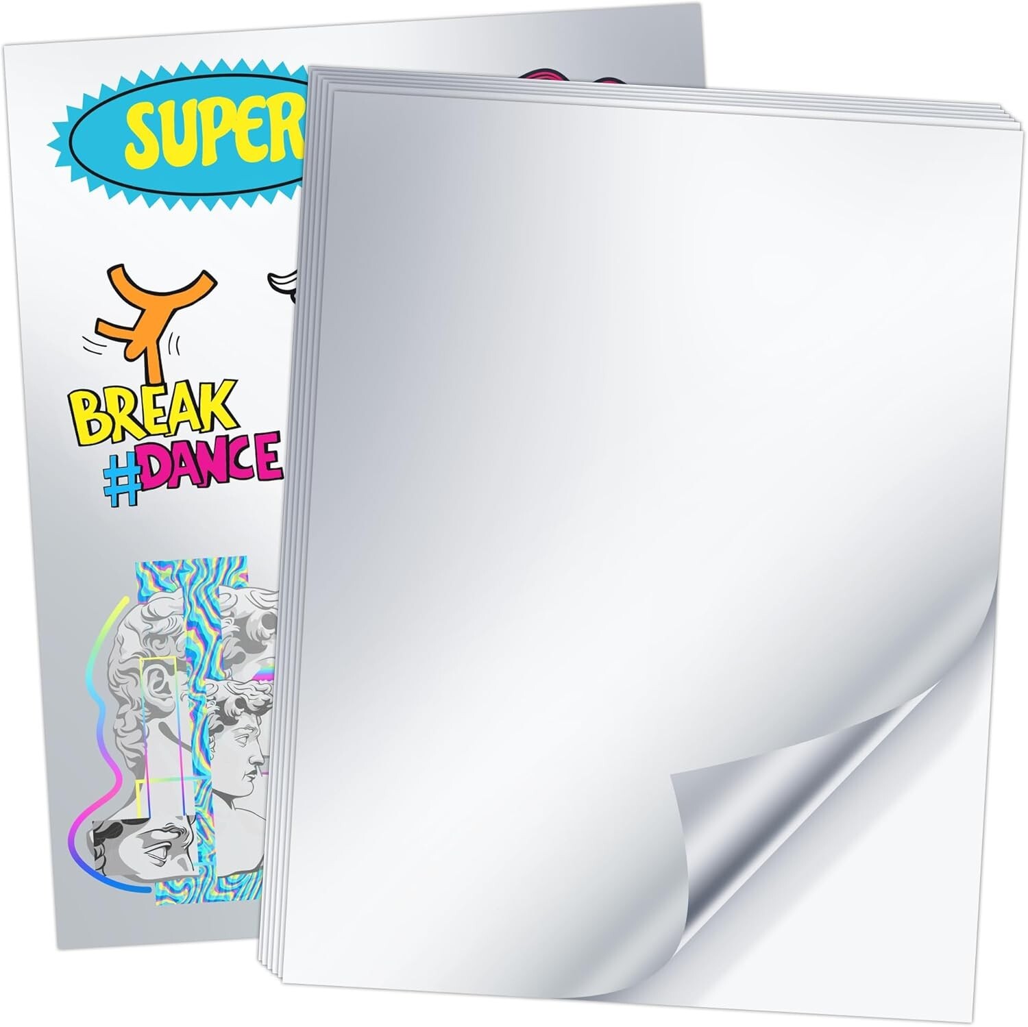 Koala Printable Vinyl Sticker Paper Inkjet Printer Matt Silver Waterproof 8.5×11