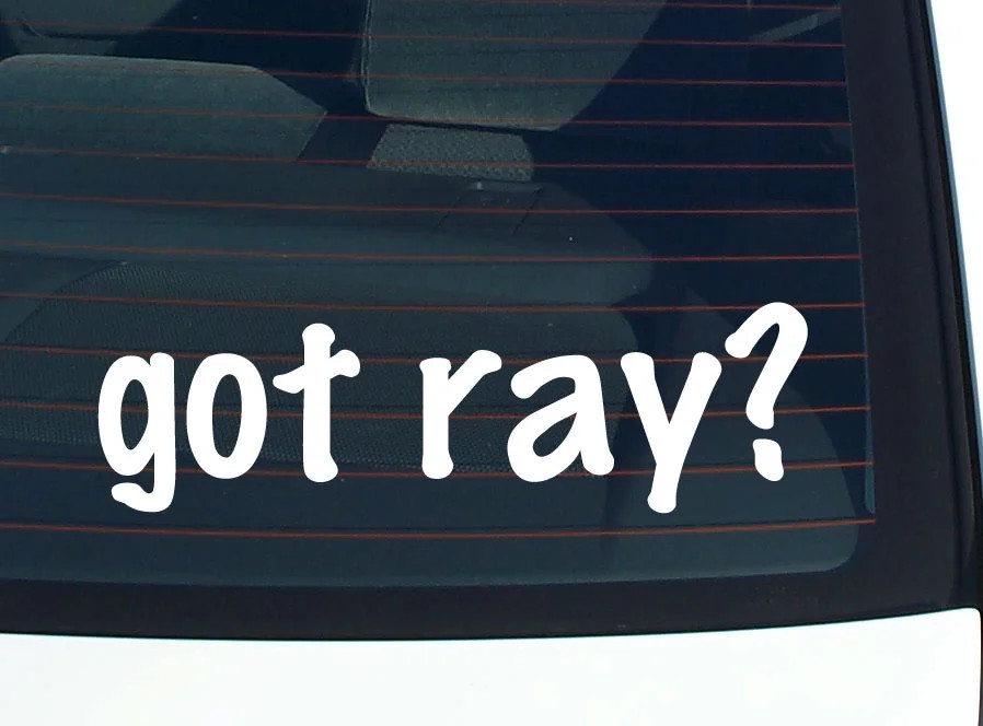 got ray? FUNNY VINYL CAR DECAL STICKER FAMILY LAST NAME