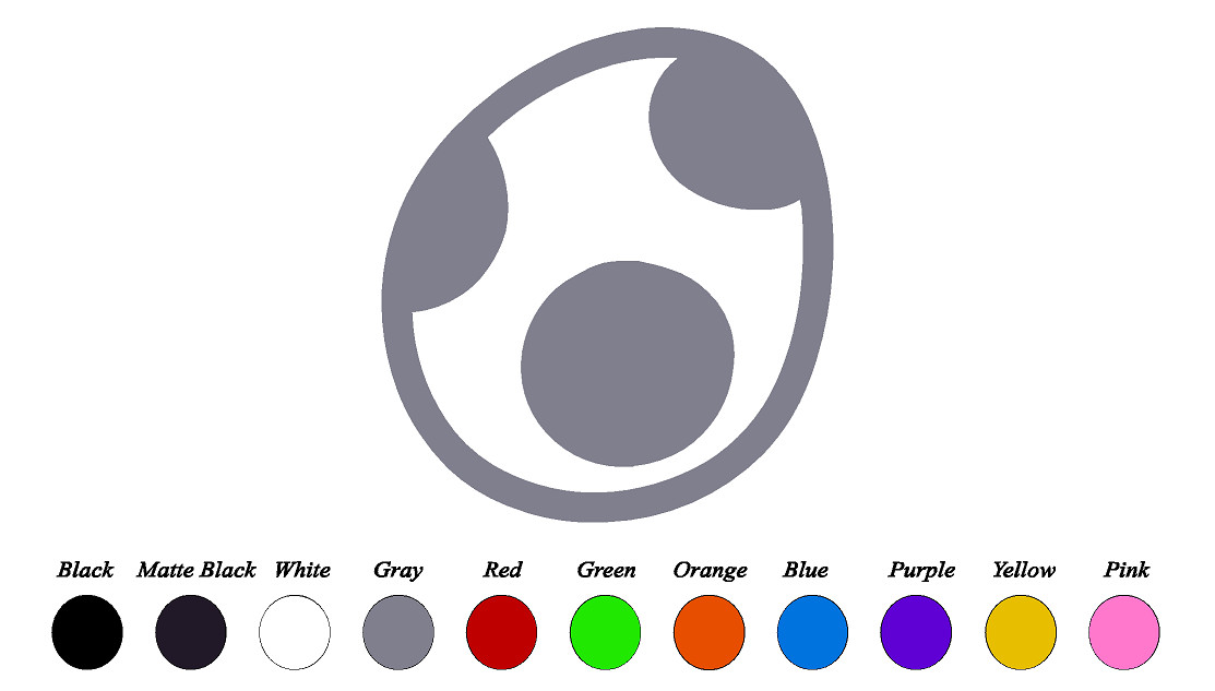YOSHI Egg LOGO Vinyl Decal Sticker Emblem Side Car Truck Window 4″ 6″ 8″
