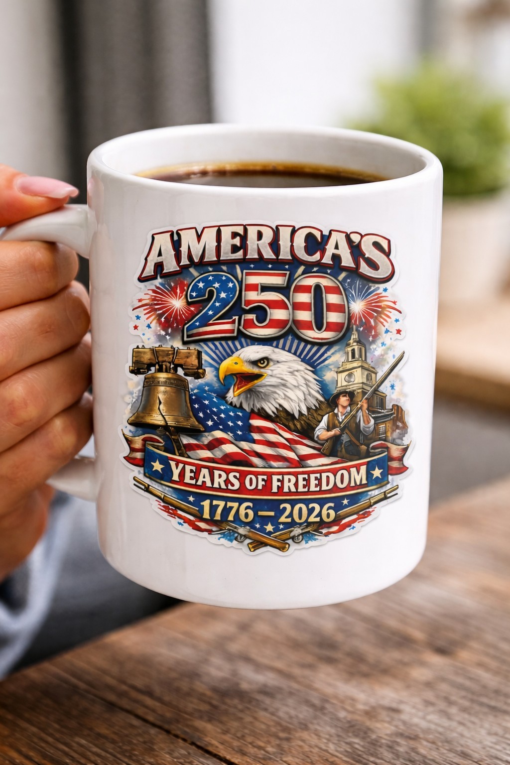 America 250 Adhesive Sticker | 1776–2026 Patriotic Decal | America’s 250 Years