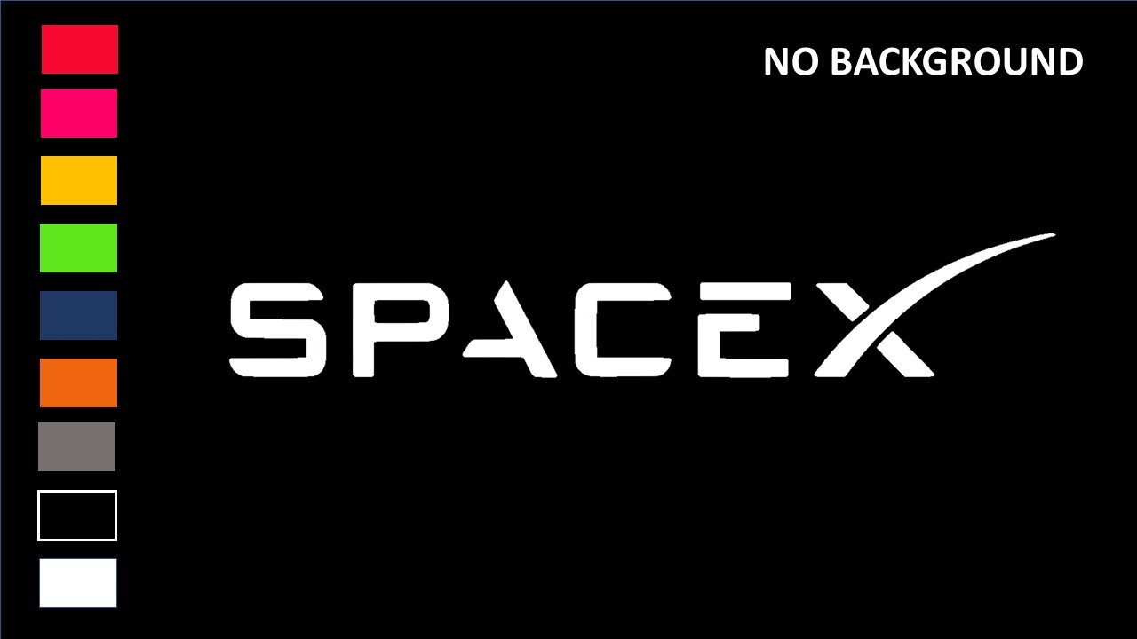 2 X SPACEX (2 Stickers) Decal Stickers for Cars, Windows, Laptops, Wall, Tablet.