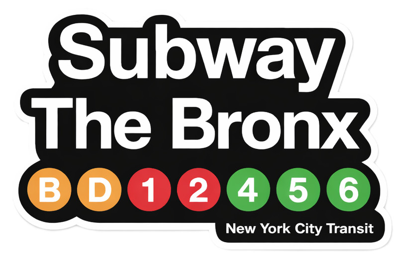 SUBWAY SIGN – THE BRONX UPTOWN – QUEENS – NEW YORK – MTA – STICKER – DECAL