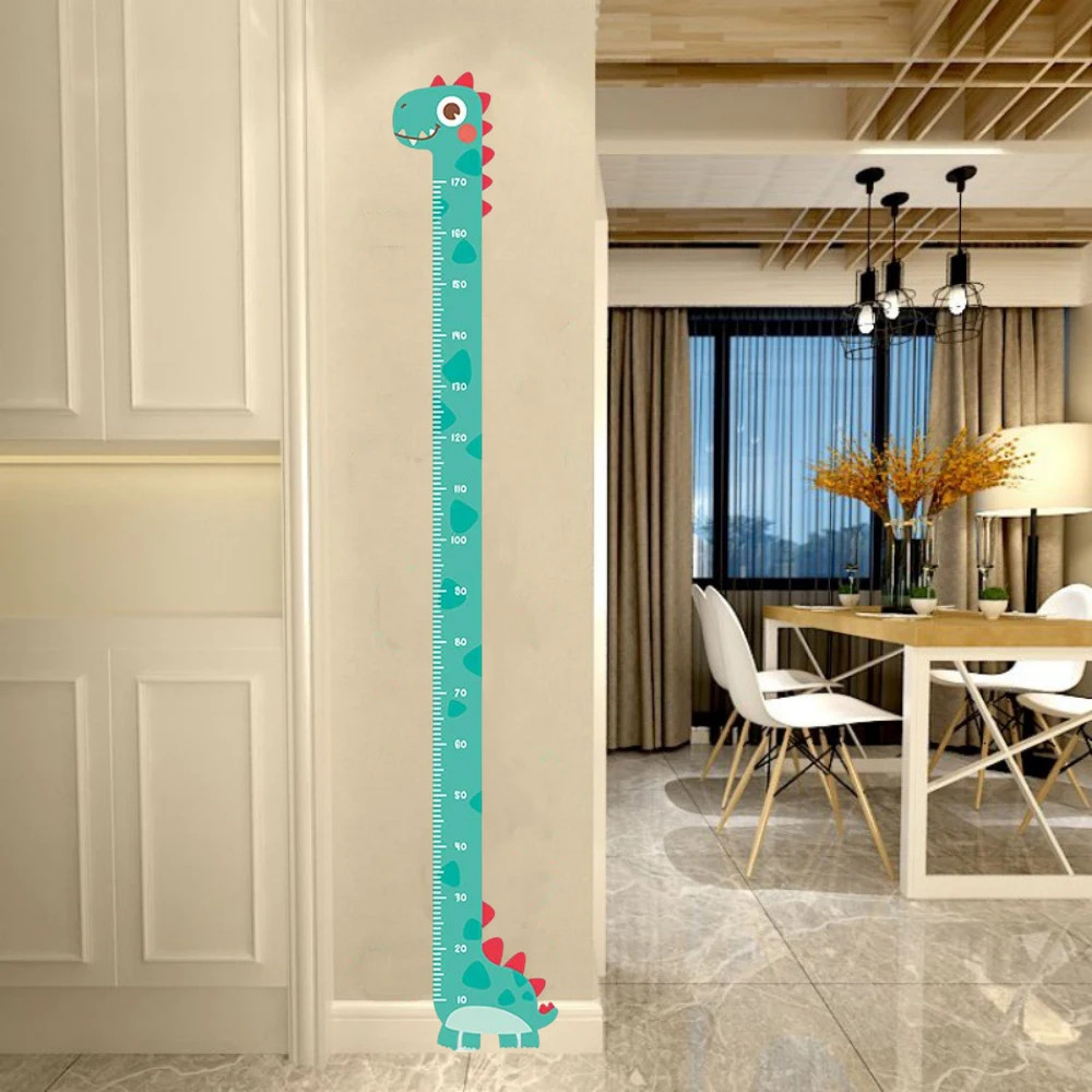 Cute Cartoon Height Sticker Unicorn Dinosaur Giraffe Wall Height Measuring Ruler