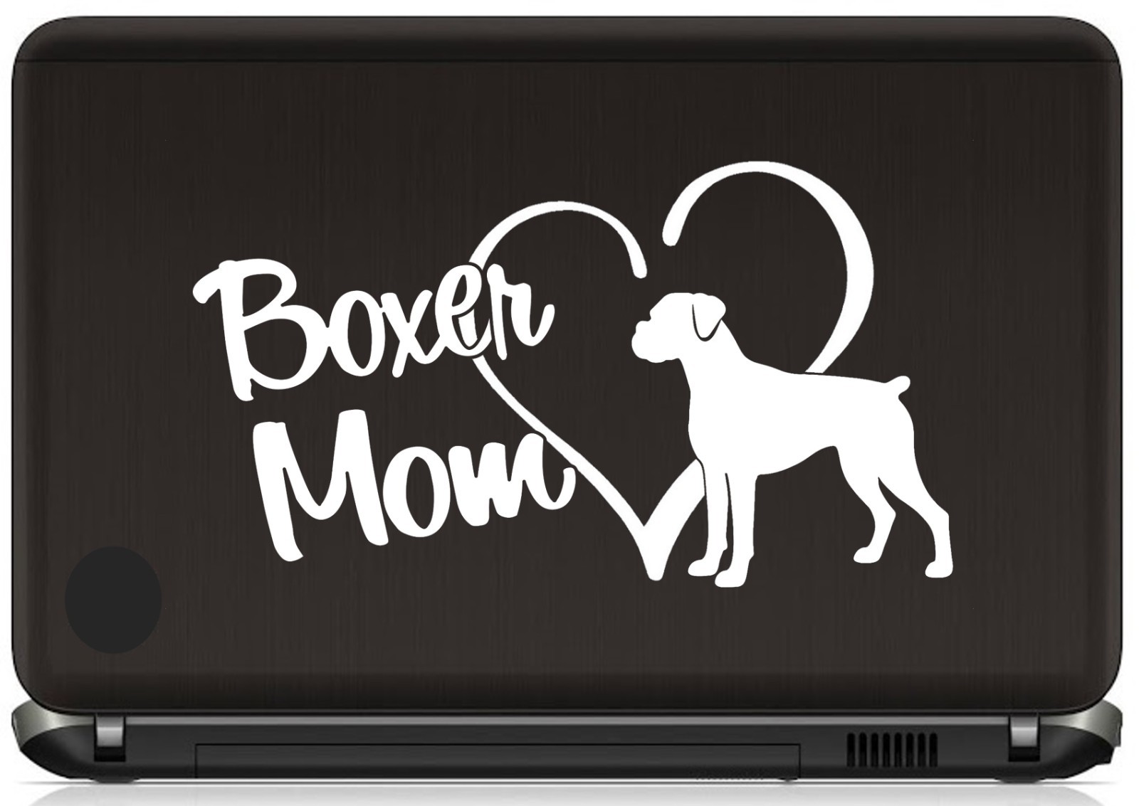Boxer Mom Love Heart Decal Sticker for Car Window Floppy Natural ears BG 2131