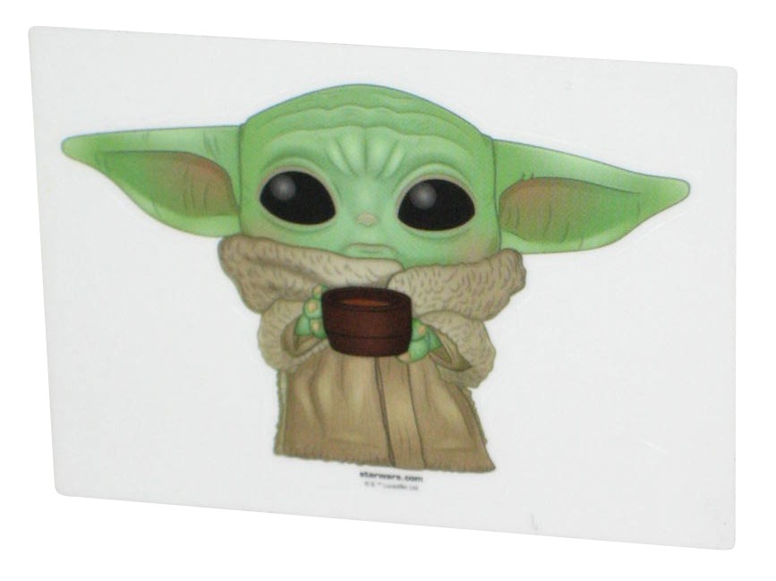 Star Wars The Mandalorian Funko Grogu with Soup Sticker – (Gamestop Exclusive)