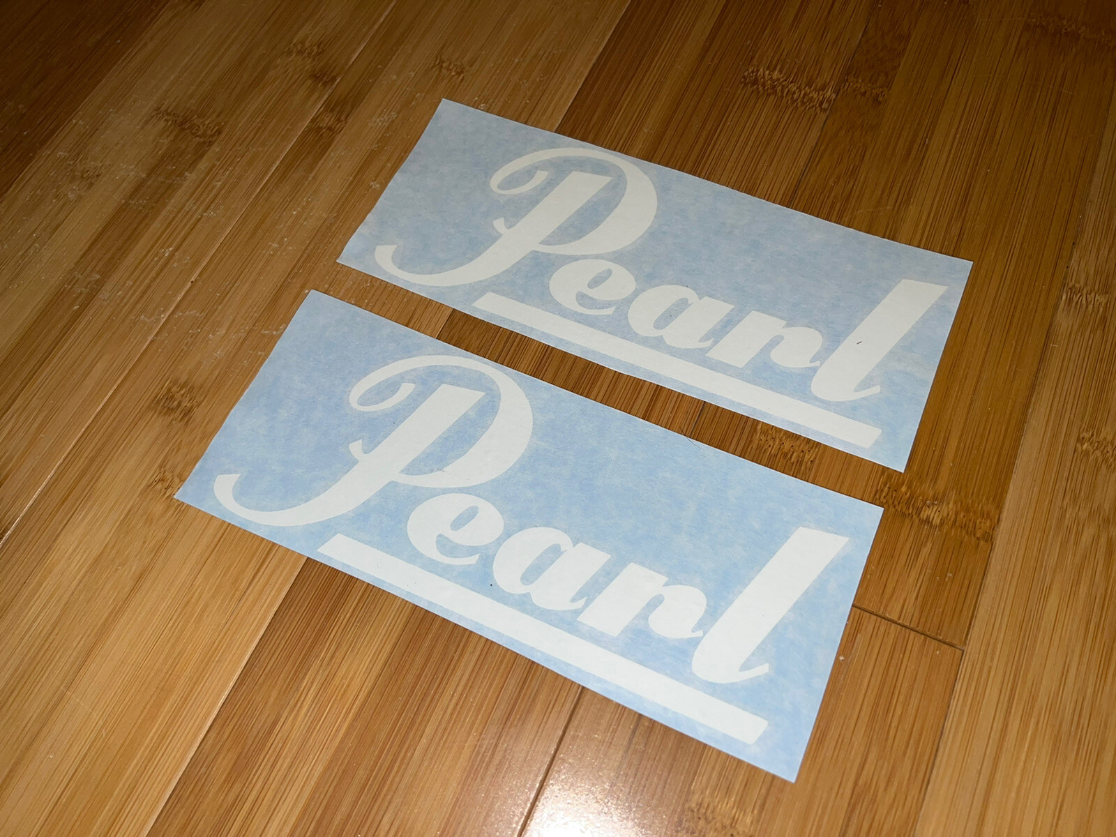 Pearl Drums Logo 8” Wide (set Of 2) White Vinyl Decal Sticker – BOGO Music