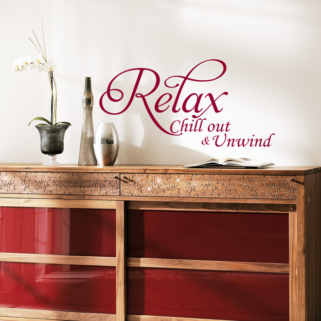 LARGE Relax Vinyl Art Wall sticker Quote bedroom bathroom decals decoration