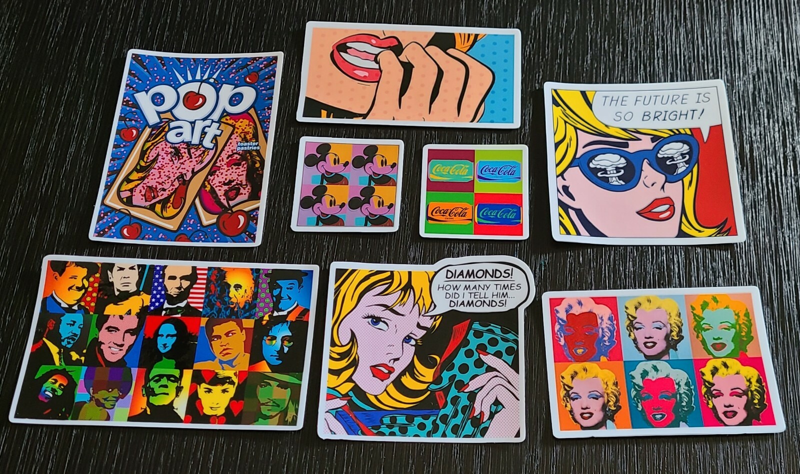 Comic Pop Art 8 Sticker Pack HD High Gloss Vinyl *Free Shipping*