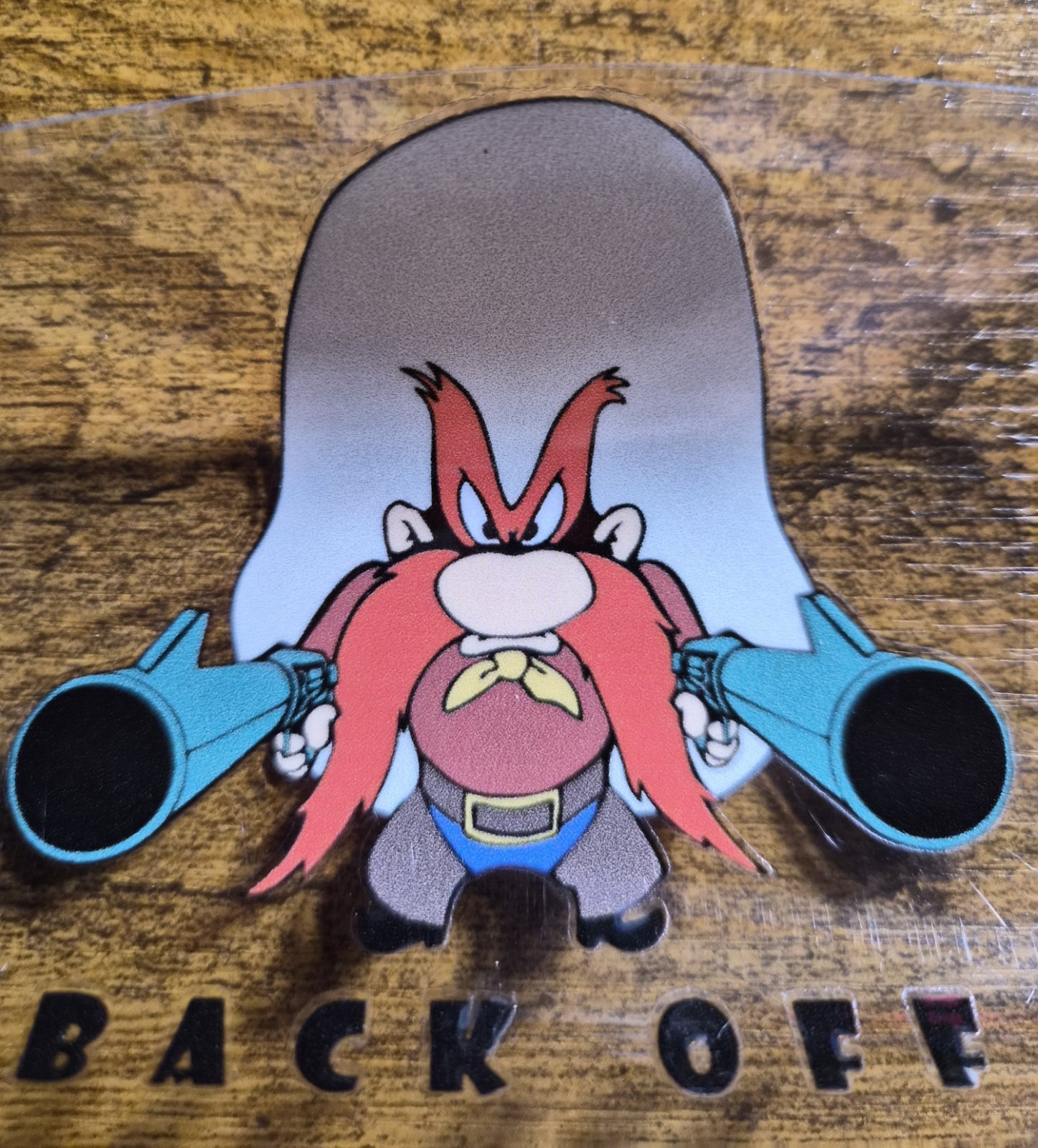 YOSEMITE SAM BACK OFF High Quality UV DTF Decal Sticker NOT VINYL