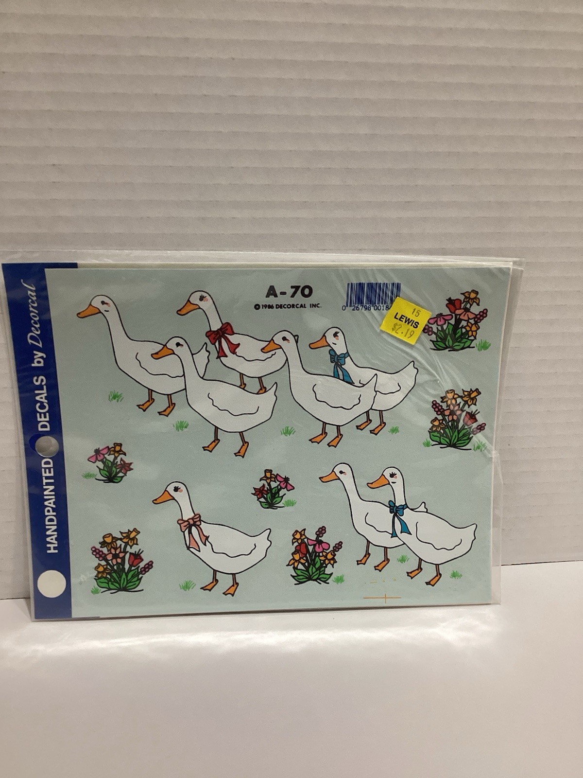 Vintage Handpainted Decals By Decoral A-70 Geese Floral New Sealed