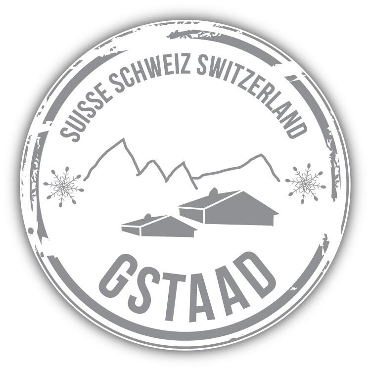 Gstaad Switzerland Stamp Car Bumper Sticker Decal