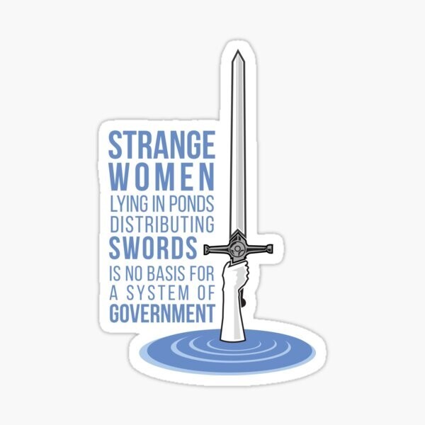 Monty Python and the Holy Grail, Strange Women, Vinyl Die Cut Sticker