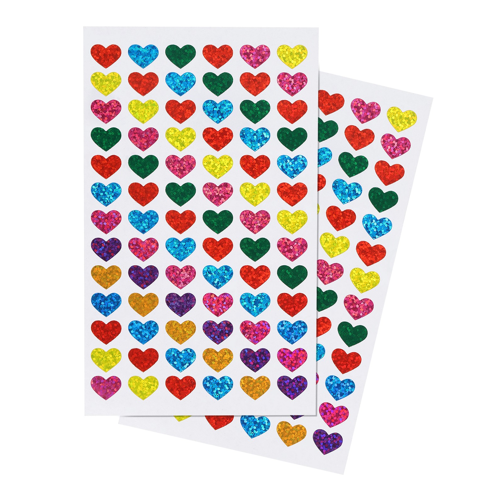 Heart Stickers 0.5 Inch, 10 Sheets Self Adhesive Heart Shaped Sticker Decals