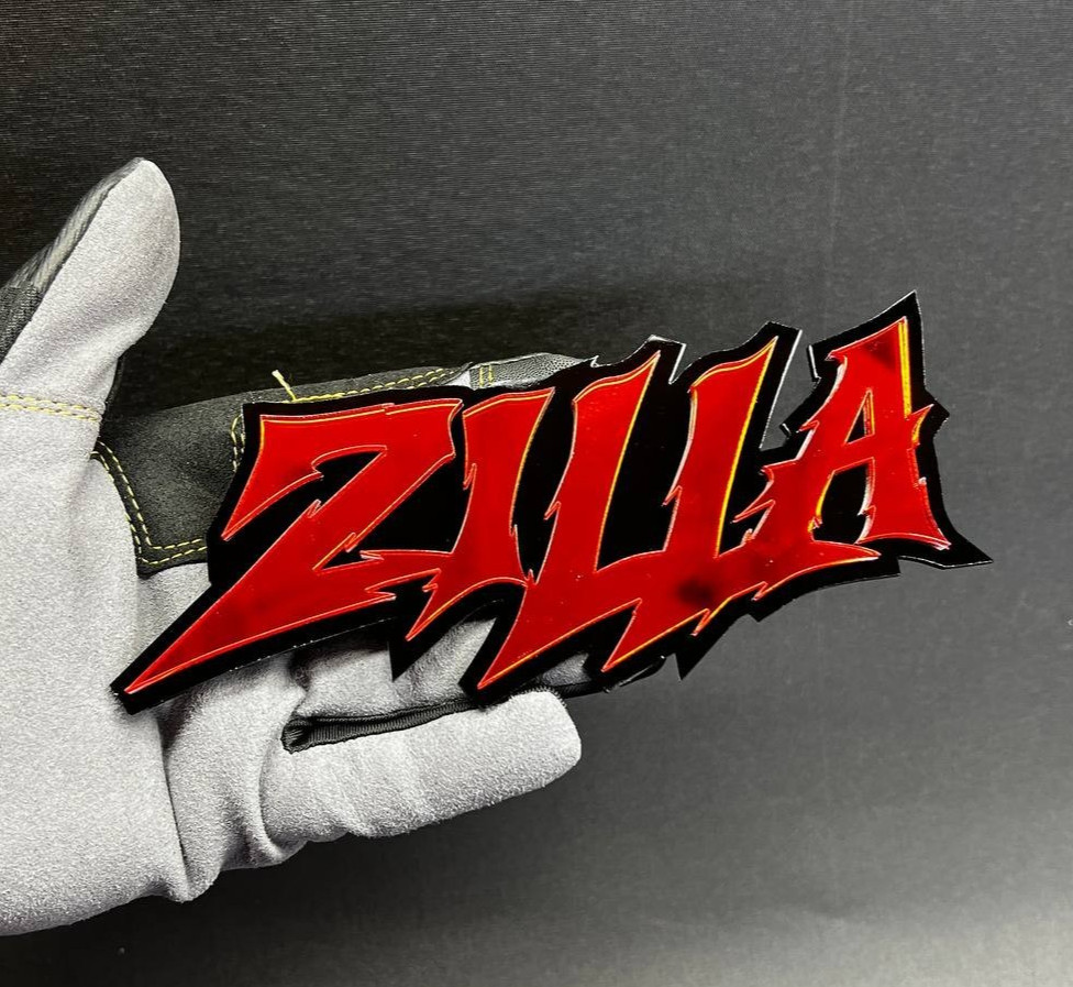 1PC ZILLA Custom 3D Text Car Badge Fender Emblem Tailgate Toolbox Decal