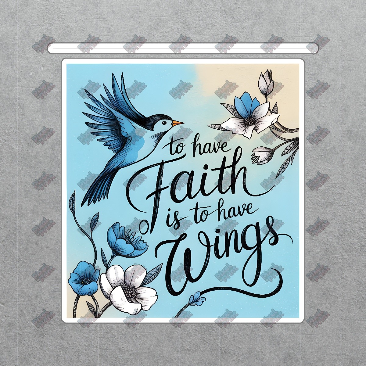 Inspirational Bird Wall Art To Have Faith is to Have Wings Nature #8379