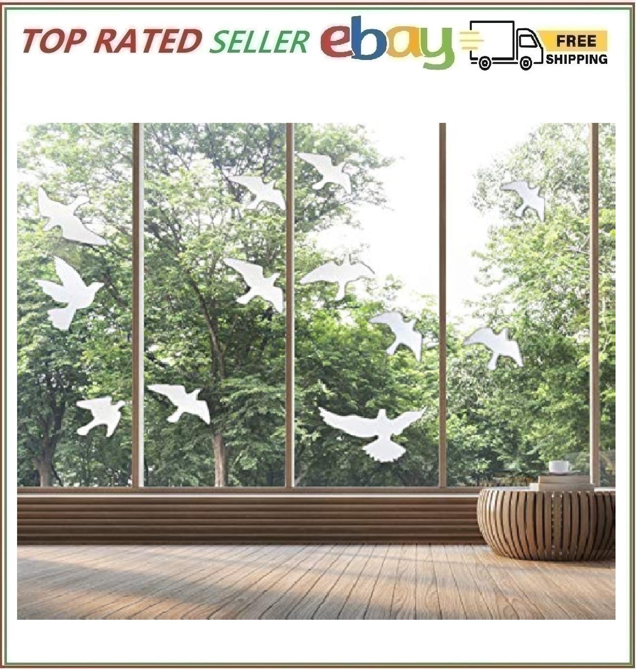 Anti-Collision Window Bird Stickers Decals Glass Door Protect and Save Bird