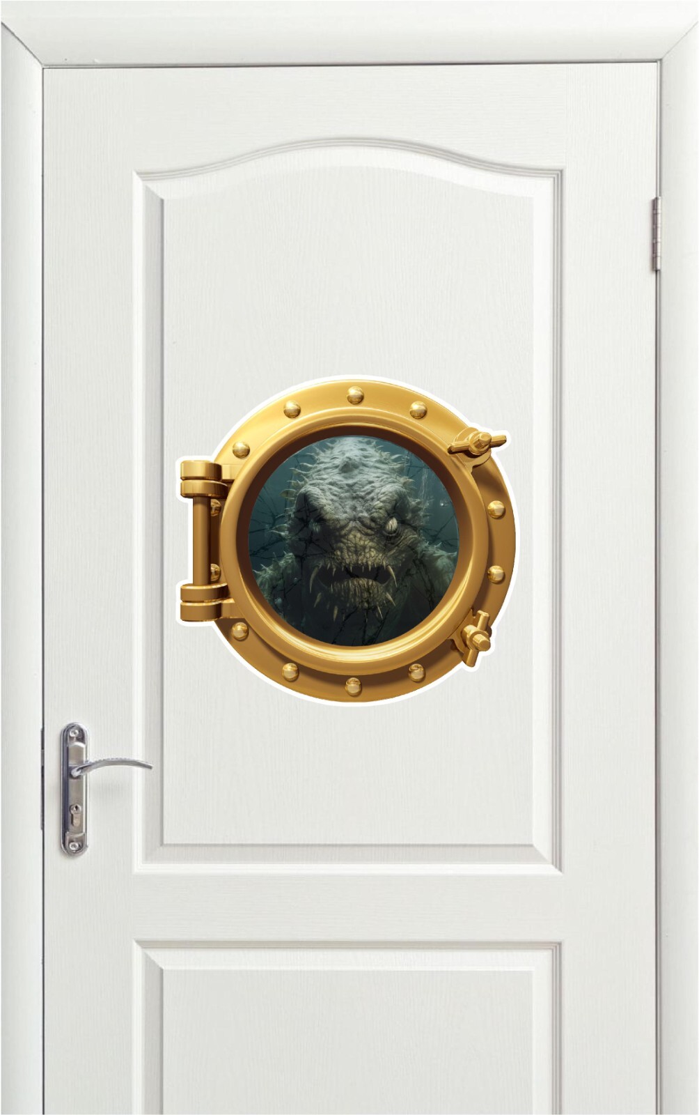 Creature Black Lagoon Scary Porthole Wall Sticker Realistic Halloween 16″x16″