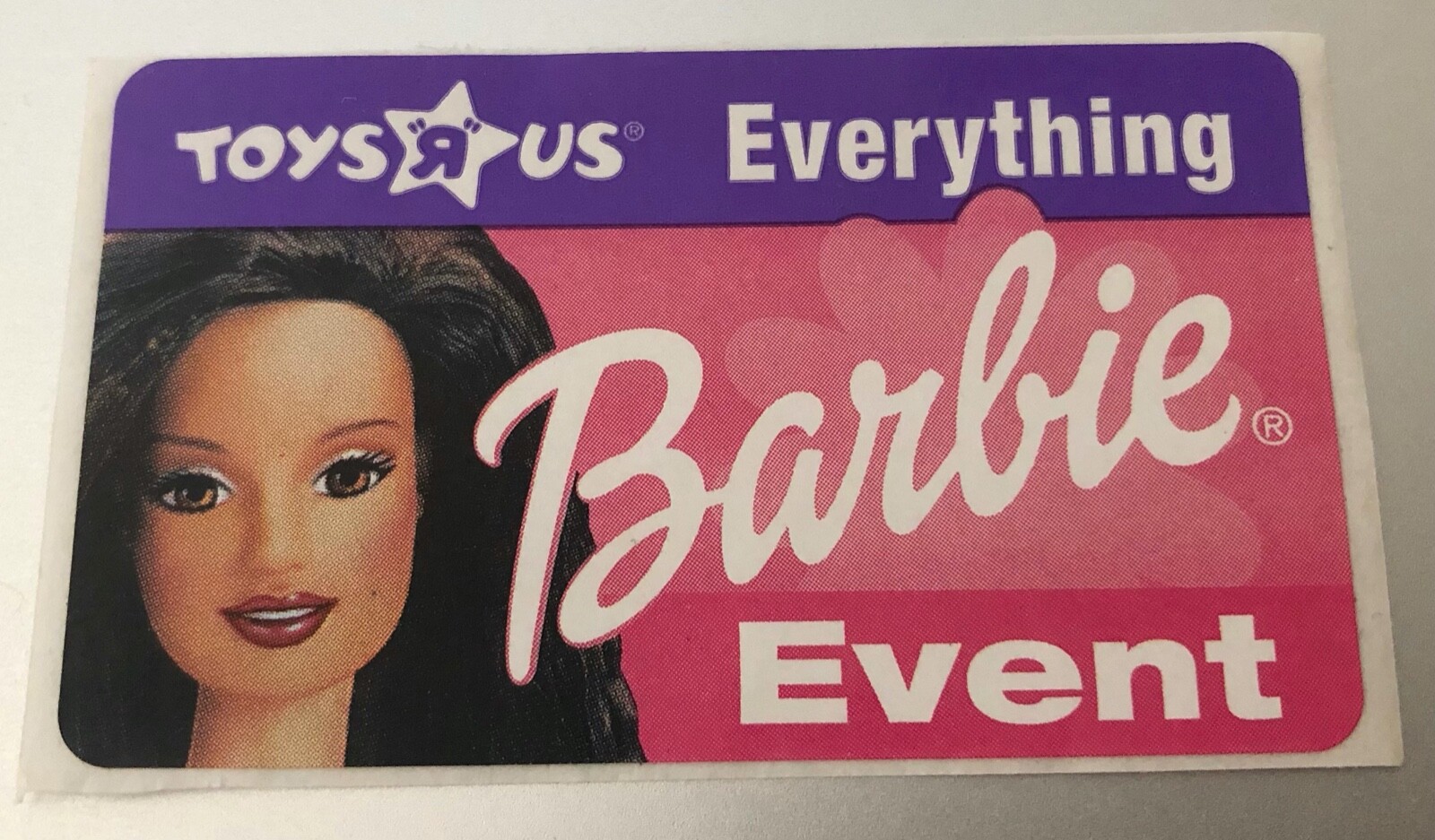 Vintage 90s Unpeeled Everything Barbie Toys R Us Event Sticker – Teresa