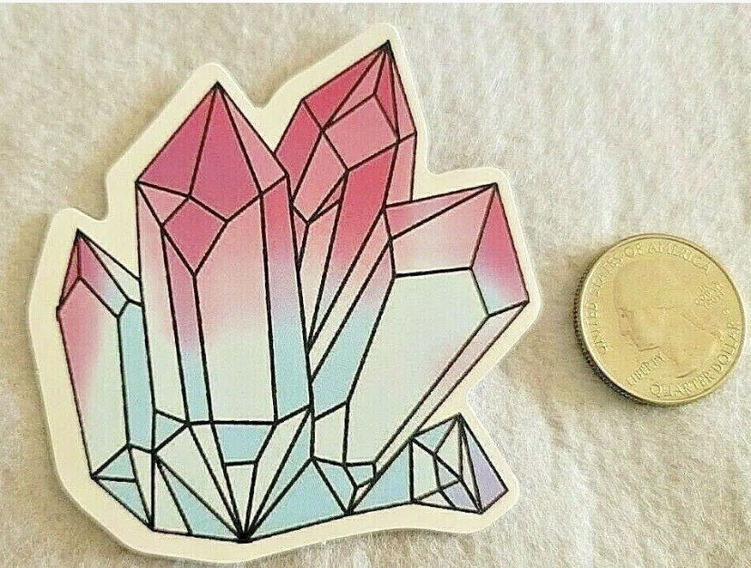 Multiple Color Super Cool Crystal Sticker Decal Awesome Natural Theme Cool Rock