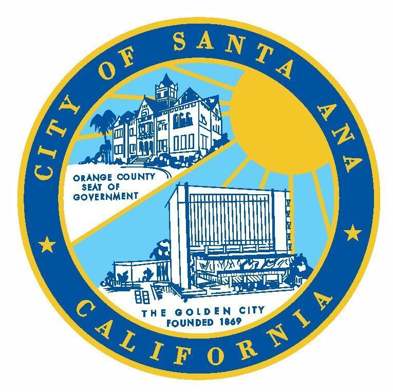 Seal of Santa Ana California Sticker Decal R691