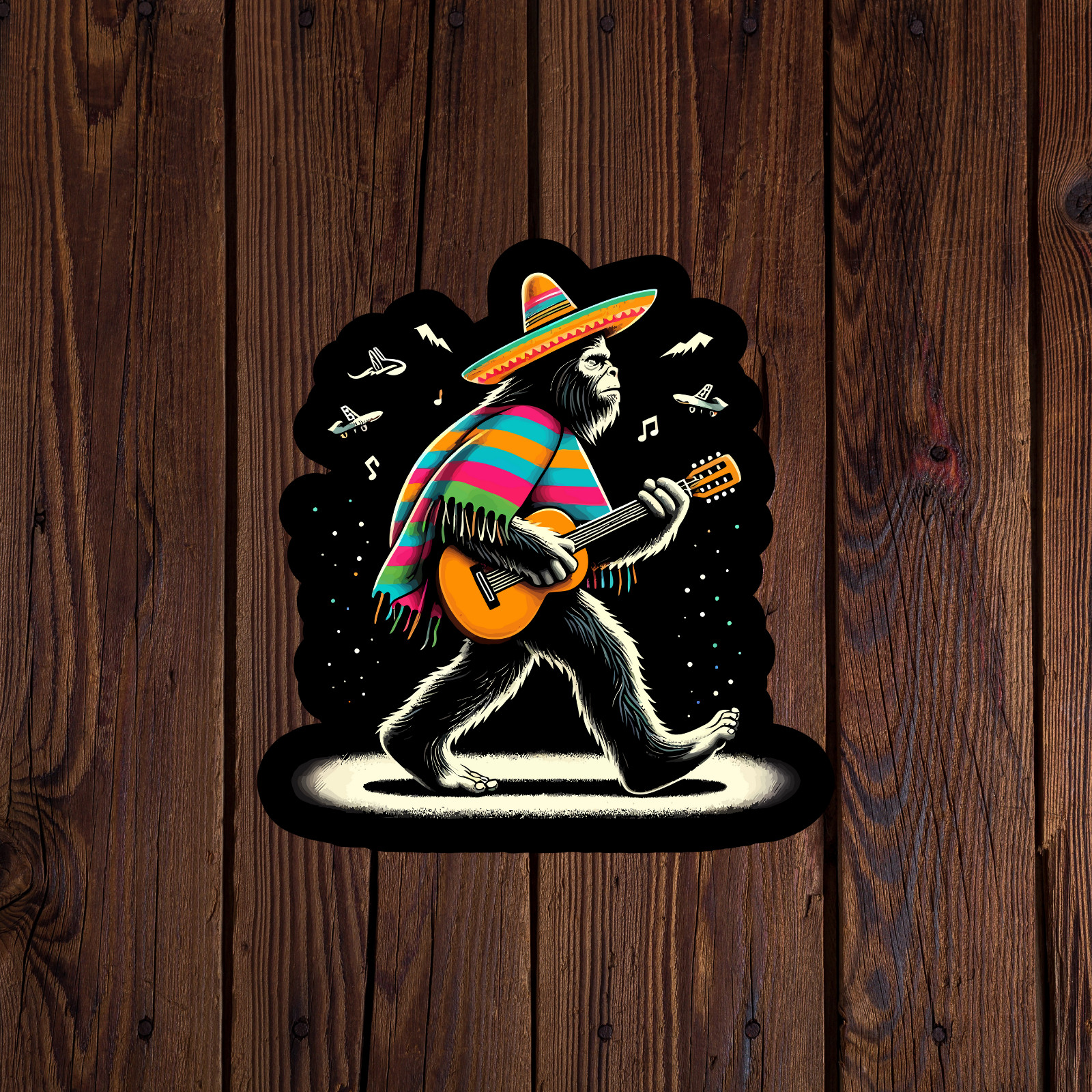 Bigfoot sticker vinyl decal yeti sasquatch laptop scrapbook cryptid Latino