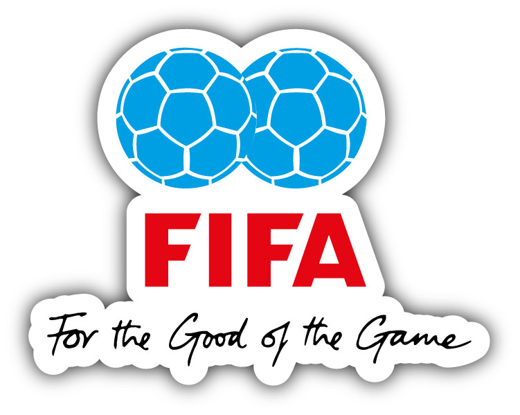 FIFA Logo Soccer Football Car Bumper Sticker Decal 5” x 3”