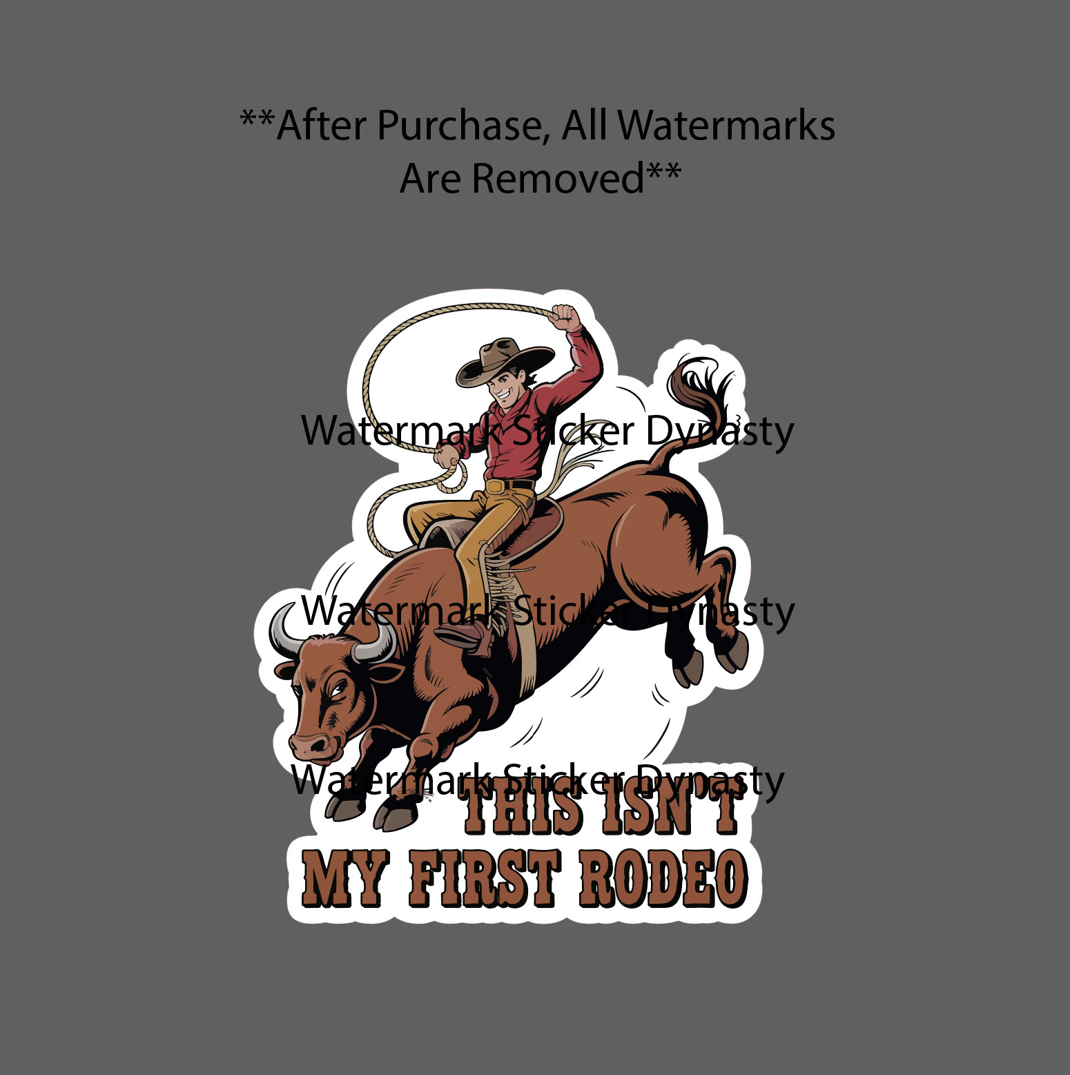 This Isn’t My First Rodeo Sticker Waterproof Decal Country Bull Western Gift NEW