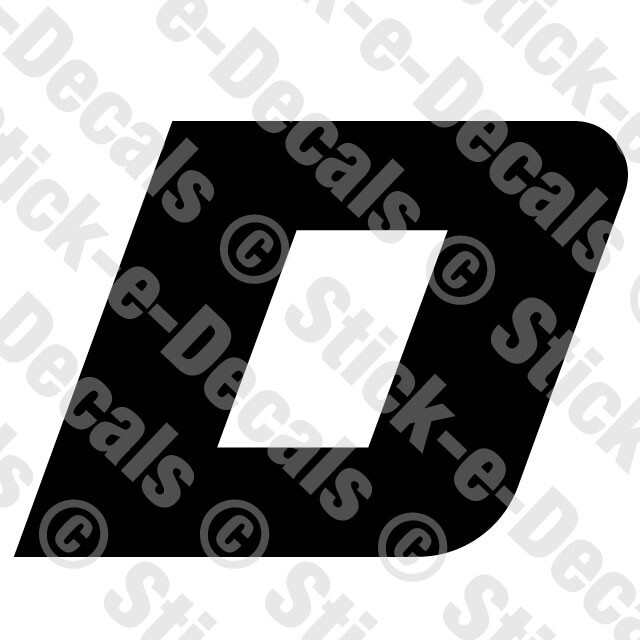 JERSEY LETTER D Vinyl Die Cut Decal Sticker – Sport Athlete Alphabet Text – A4