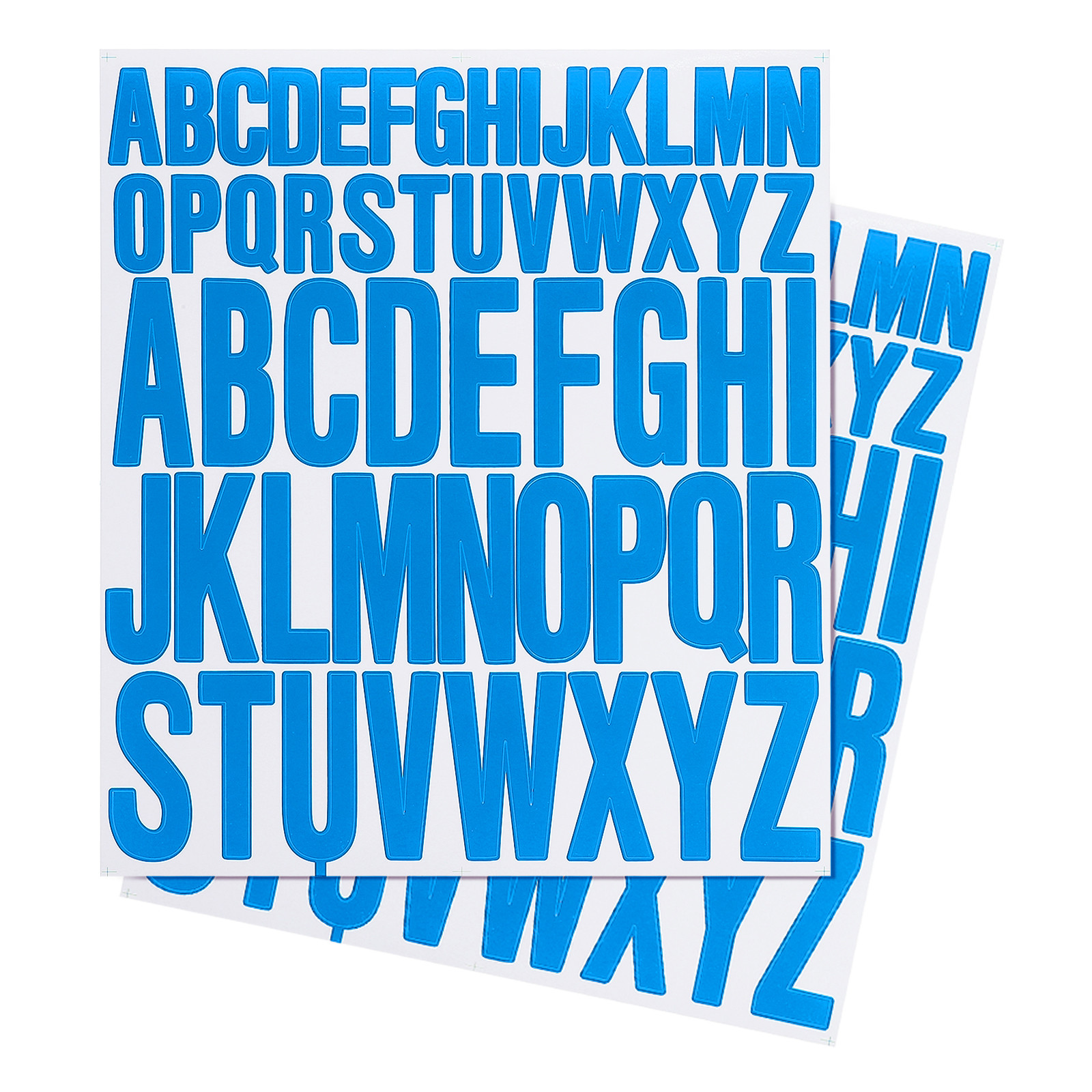 12 Sheet Letter Stickers 1 Inch 2 Inch Self Adhesive Alphabet Sticker Lake Blue