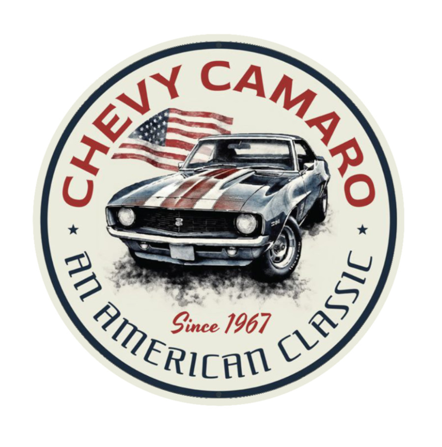 Car Classics “Camaro” – 4″ Handcrafted Vinyl Decal Cooler Vehicle Laptop Tumbler