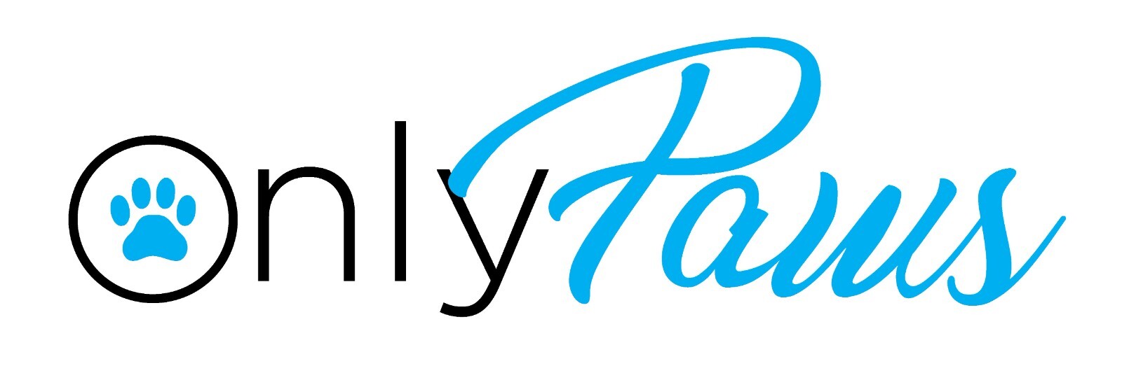 Only Paws Decal, Funny Bumper Sticker, 2 color, Onlyfans inspired logo