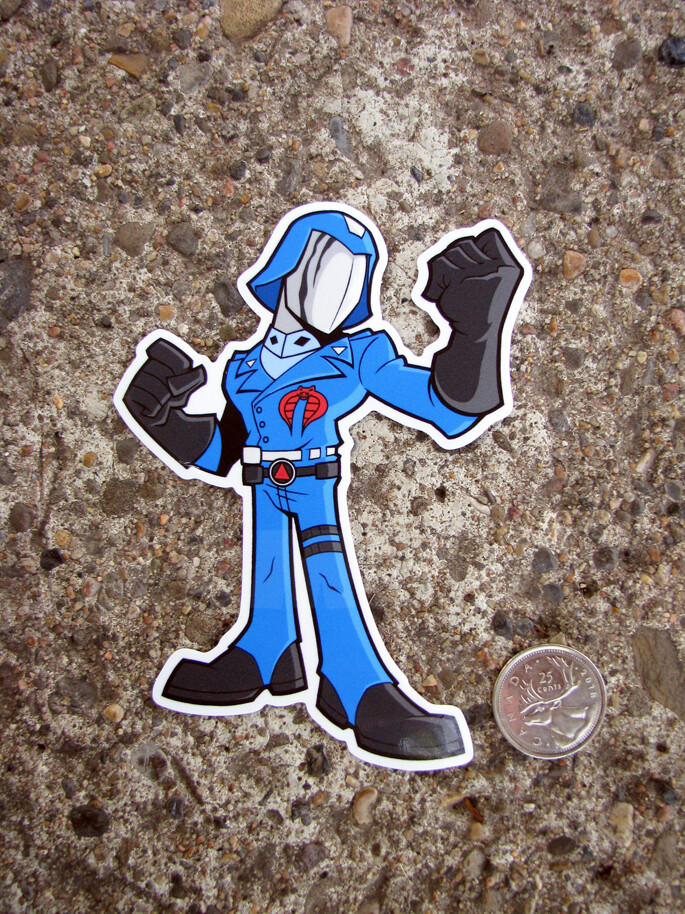 Cobra Commander & Snake Eyes Vinyl Sticker G.I. Joe Skateboard Laptop Decals