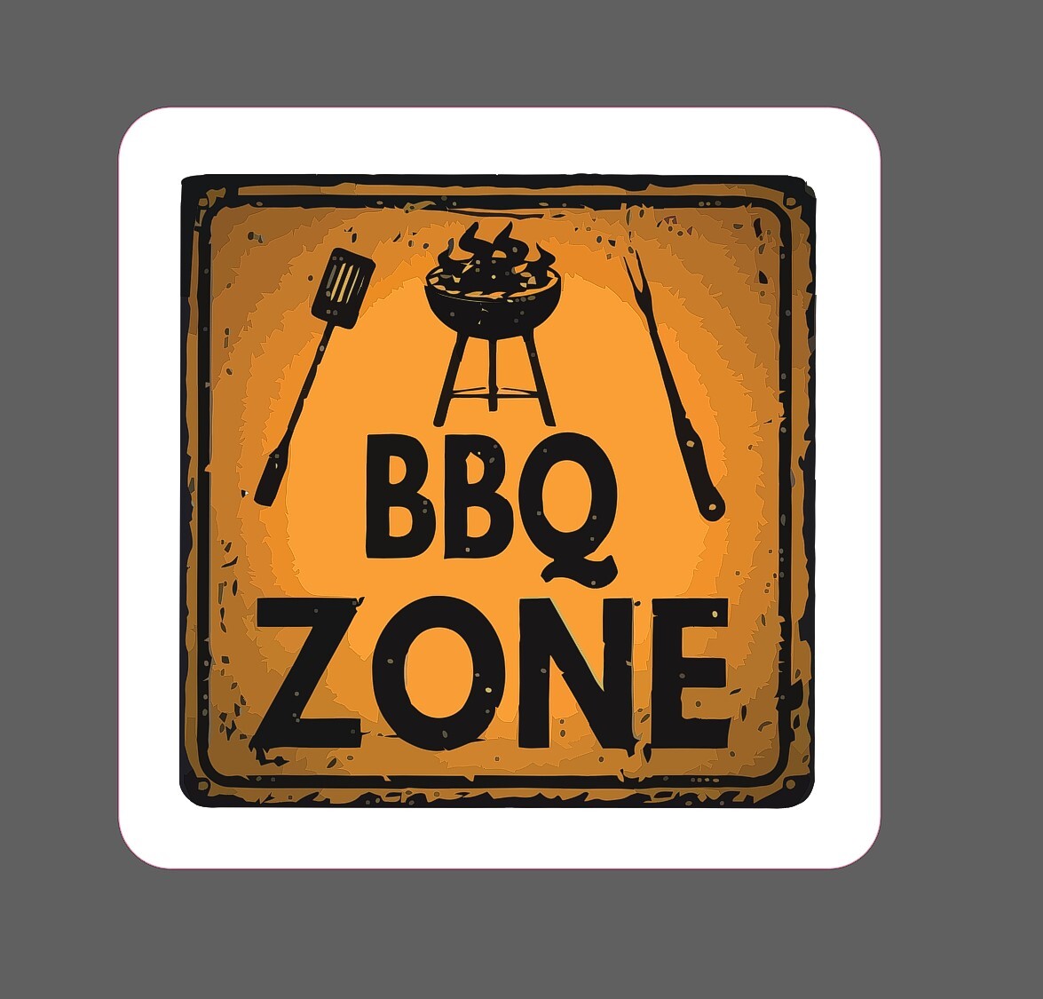 BBQ Zone Sticker Cookout Waterproof – Buy Any 4 For $1.75 Each Storewide!