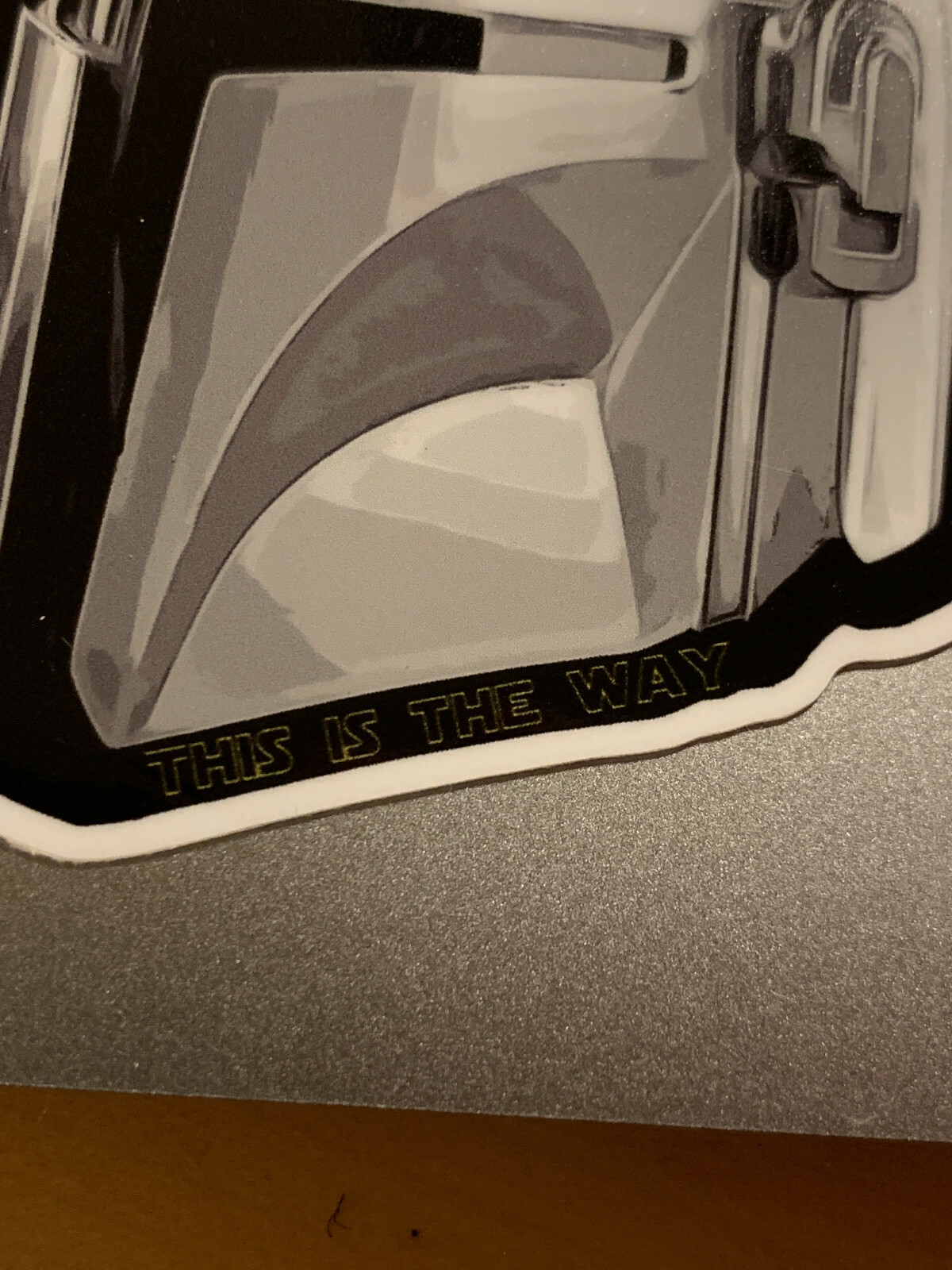 The Mandalorian helmet THIS IS THE WAY premium vinyl decal sticker 3 inches