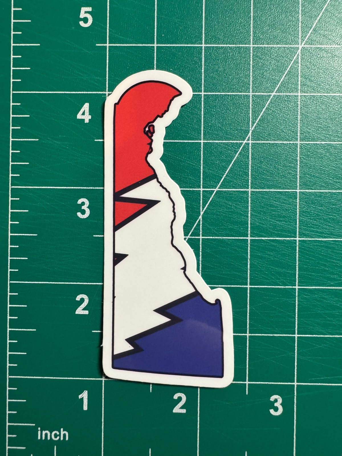 Delaware Stealie – Grateful Dead – Laminated Vinyl Sticker – 1.5″x3″