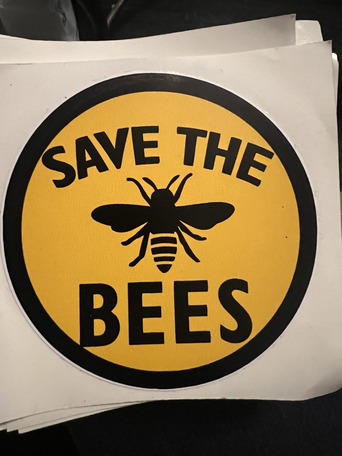 Vinyl “Save The Bees” Decal for Cars, Laptop, Water Bottles (3 inch)