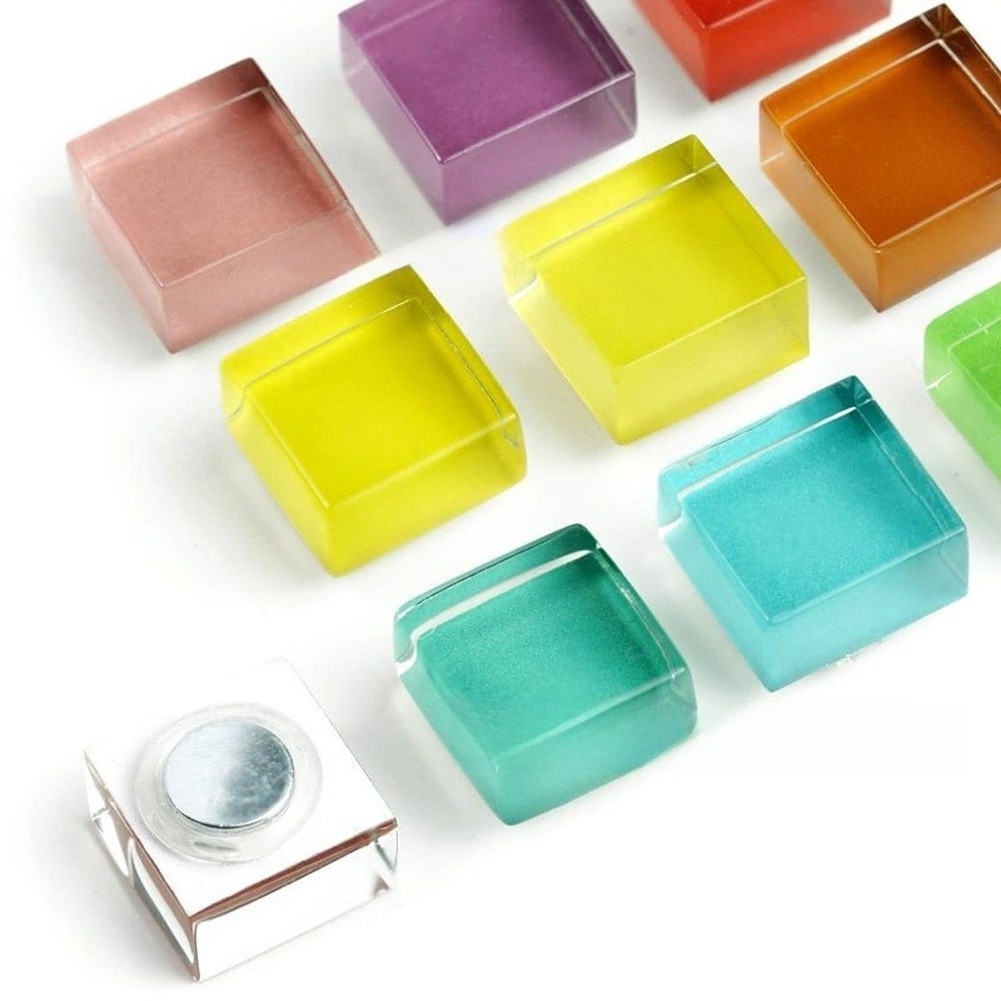 Handmade Colorful Glass for mosaic Fridge Magnets 1.5×1.5×0.6 cm for Home