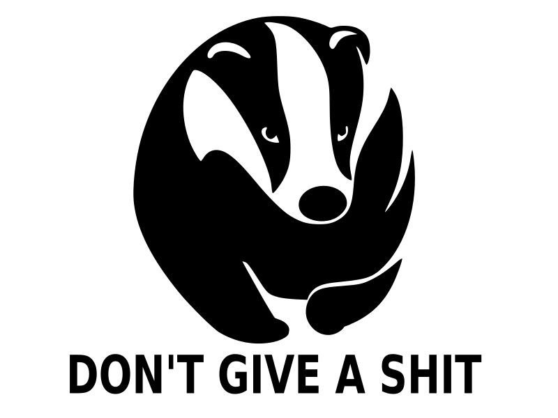 HONEY BADGER DON’T GIVE A SH*T Vinyl Decal Car Window Sticker CHOOSE SIZE COLOR