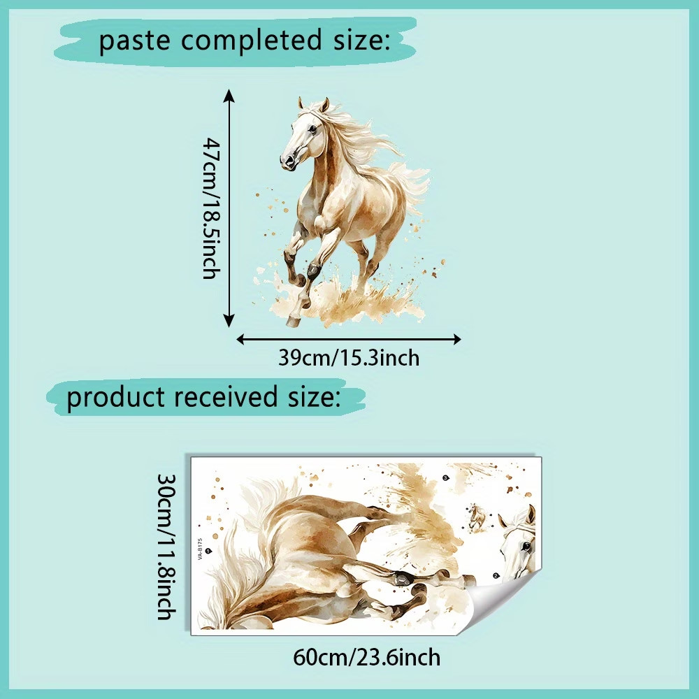 Animal Watercolor Galloping Horse Wall Sticker Home Decoration New Fashion